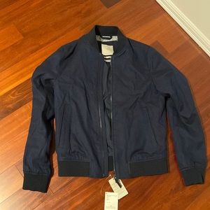 New with tags Mango mens bomber jacket blue small